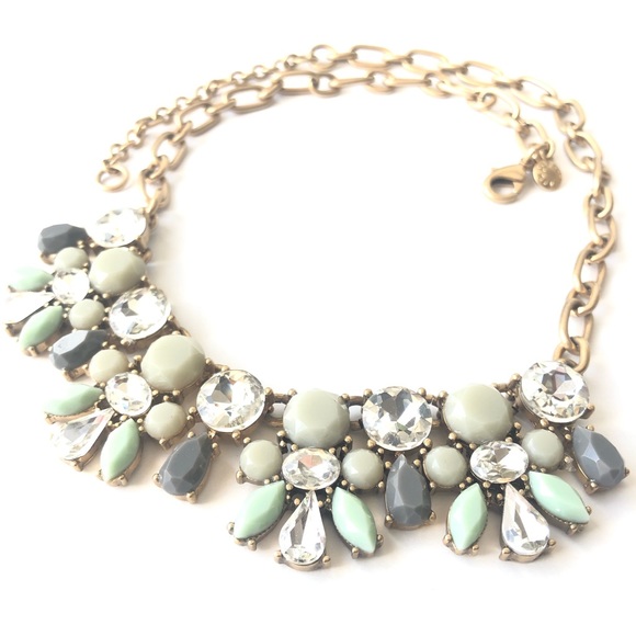 J. Crew Jewelry - J Crew Green Cabochon Bib Necklace